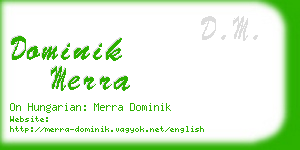 dominik merra business card